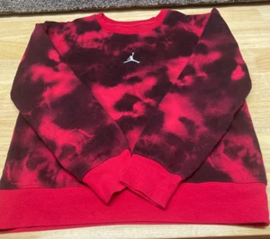 Girls Air Jordan Large 12-13 yrs Tie Dye Very Berry Crewneck Sweater - Picture 1 of 9