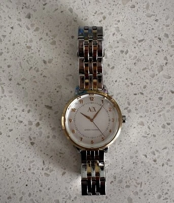 Relógio Armani Exchange ouro, prata e branco - Imagem 1 de 4