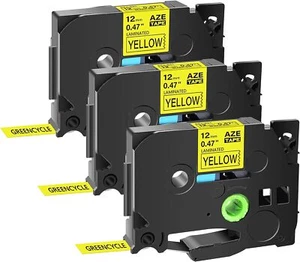 3PK TZ-631 ZE631 Label Tape fit For Brother Ptouch PT-1200 PT-1230PC 0.47" 12mm - Picture 1 of 9