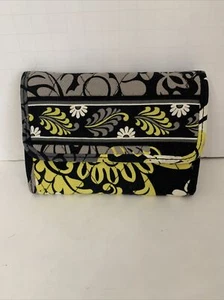 Bolso sin asas Vera Bradley negro y amarillo triple pliegue - Imagen 1 de 12