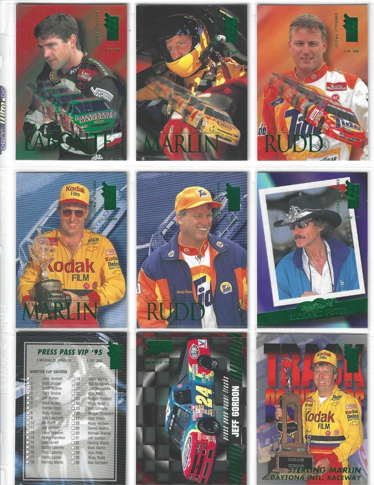 *1995 VIP EMERALD PROOF PARALLEL # 15 Bobby Labonte /380! SCARCE! 1 CARD ONLY!* - Image 1 of 1