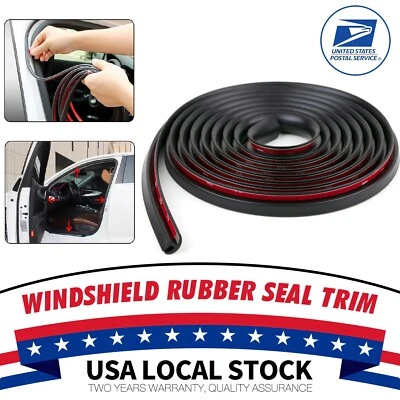 For Infiniti Models Car Windshield Weather Seal Rubber Trim Molding Cover 10Feet - Image 1 of 4