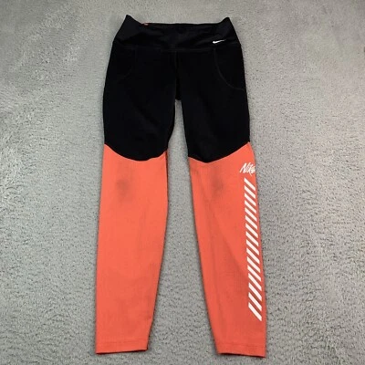 Nike Leggings Mujer Talla Mediana Dri-Fit Correr Gimnasio Mediano Malla Bloque de Color Foto 1 de 4