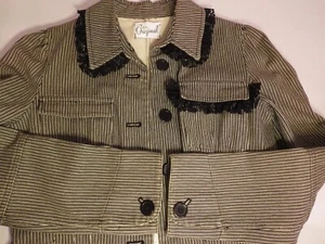 The Clash Patch LSD Original Jacket Black White Stripe Tailored Small Unique - Picture 1 of 20