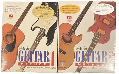 New EMedia Guitar Method 1  & Media 2 CDROM Software 1996-1997 CD. Sealed - Image 1 of 4