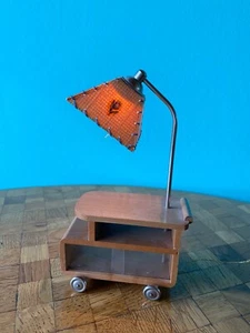 Servierwagen mit Lampe Funktion 40/50er Puppenhaus Puppenstube 1:12 dollhouse - Bild 1 von 9