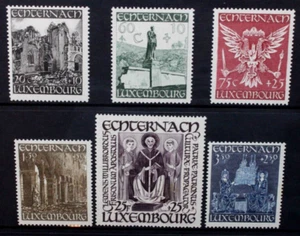 LUXEMBOURG 1947 Echternach Abbey Restoration Fund Set of 6 Mint HINGED SG492/497 - Picture 1 of 2