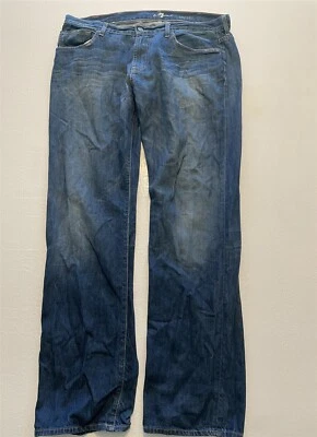 7 for all Mankind 38 x 34 USA MADE Carsen Relaxed Dark Wash Denim Jeans - Image 1 of 4