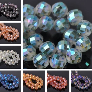 10pcs 12mm Matte Facets Crystal Glass Loose Craft Beads lot DIY Jewelry Making - Picture 1 of 18
