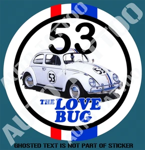 LOVE BUG HERBIE DECAL STICKER SUITS EDM EUROPEAN DECALS STICKERS - Bild 1 von 1