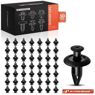A-Premium 50Pcs 8mm Nylon Bumper & Apron Push-Type Retainer Clips for Mitsubishi - Image 1 of 4