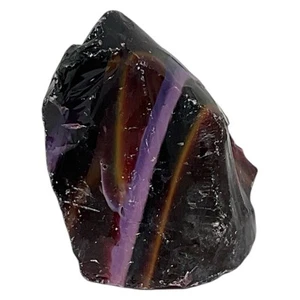 Cranberry Ruby Carmel Lavender Art Glass Cullet Layered Slag Glass #5L145 - Picture 1 of 6