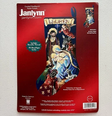 De Colección Janlynn Belén Navidad Medias ContadasAguja Kit 023-0211 O’Holy Night Foto 1 de 4