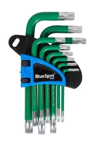 Blue Spot Tools 15315 9-teiliges kurzarmiges Tamper Torx Schlüssel-Set - Bild 1 von 3