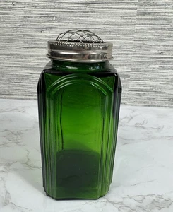 Tender Heart Treasures Emerald Green Art Deco Design Glass Jar Flower FROG LID - Picture 1 of 10