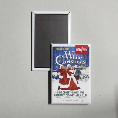 白色圣诞节 B 迷你电影海报冰箱储物柜磁铁 — 第 1/2 张图片
