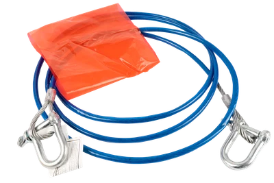 Câble de remorquage avec manilles, acier LAMPA 3,5 m/6 mm/3 t bleu - Photo 1/4