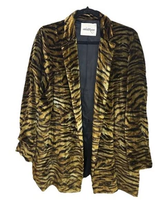 Ottod’ame Crushed Velvet Leopard Printed Blazer Jacket 6 Italy $351 Retail - Picture 1 of 14