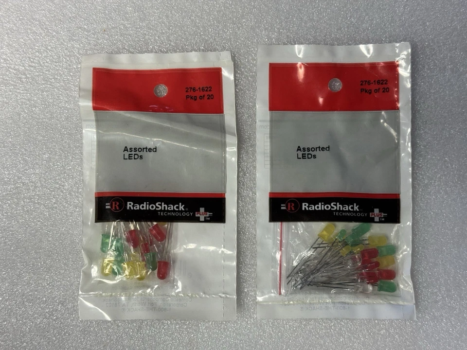 RadioShack 276-1622 Assorted LEDs (pkg of 20)