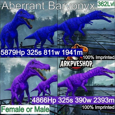 ASA🦖Ark Survival Ascended Pve Aberrant Baryonyx 1941 % m o 2393 % m