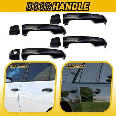 for Toyota 4Runner Interior Black 2010-2024 Gloss Door Handle Cover Trim 4pcs PY Foto 1 de 4