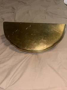 Vintage Burwood Wall Shelf 2625 Hollywood Regency Plastic Ornate Gold Tone 13” - Picture 1 of 6