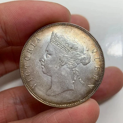 1891 year Hong kong Victoria queen half dollar Coins ,100% Silver Coins - Image 1 of 2