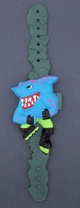 Jawsome 1995 Street Sharks Rubber Watch Band Blue Shark Watch Holder - Picture 1 of 3