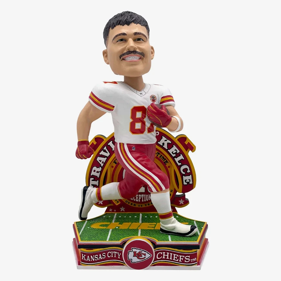 Travis Kelce Kansas City Chiefs All-Time Franchise Reception Leader Bobblehead - Изображение 1 из 1