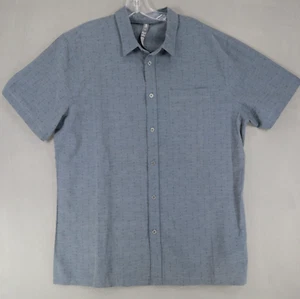 Vuori Bridge Button Down Shirt Men Sz XL Gray Geometric Performance Stretch - Picture 1 of 5