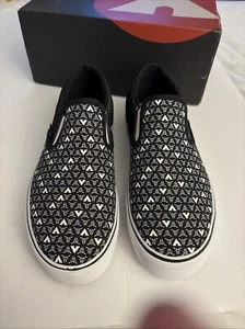 Airwalk Ride-J Size 8.5 Skate Board Womans Black White Sneaker New Boxed Ret $60 - Picture 1 of 8