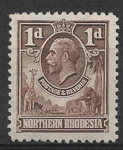 N.RHODESIA, EMISSIONE KGV 1925, 1d SG 2 M/MINT - Foto 1 di 1