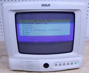 Vintage RCA CRT 9" Inch TV Retro Gaming Model E09344 Tested W/ Cord *No Remote - Picture 1 of 14
