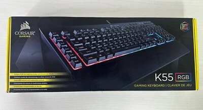 New Corsair K55 (CH9206015NA) Wired RGB Backlit Gaming Keyboard - Open Box - Image 1 of 4