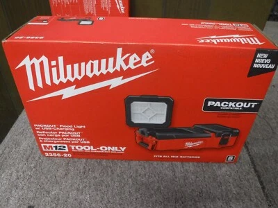 *NEW* Milwaukee M12 Cordless PACKOUT Flood Light w/USB Charging, 2356-20 - Image 1 of 4