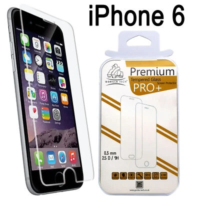  Film Screen Protector Gorilla Tempered Glass New for Apple iPhone 6/6S - Image 1 of 4