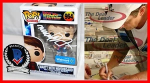 Michael J Fox Firmado Marty Hoverboard Regreso al Futuro 964 Funko POP Beckett - Imagen 1 de 8
