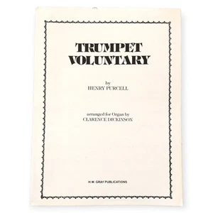 Henry Purcell: Trumpet Voluntary Sheet Music for Organ. 1953, H.W. Gray Publ. - Picture 1 of 3