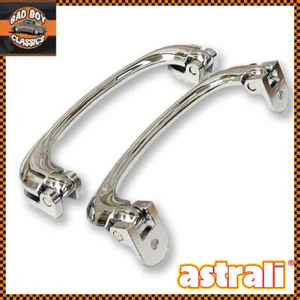 Lucas Type Chrome Interior Door Pull Handle Pair Ideal HOT ROD / KIT CAR - Picture 1 of 6