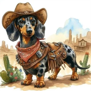 DASCHUND (9) CROSS STITCH PATTERN - Picture 1 of 2