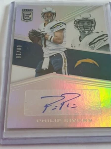 Elite Philip Rivers Elite Signatures 2016 autógrafo dorado/10 cargadores San Diego - Imagen 1 de 1