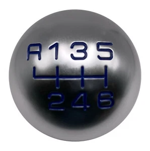 silver R2 round 6 speed blue gear shift knob for AUDI TT MK1 1998 - 2006 - Picture 1 of 4