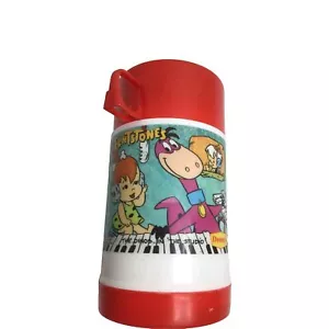 Vintage The Flintstones Thermos Drink Cup The Dinos In The Studio 1989 Denny's - Picture 1 of 12