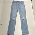 Levis 511 Light Wash Jeans 28x32 (31) Blue Slim Tapered Skinny Distressed Ripped
