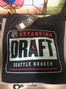 Seattle Kraken Expansion Draft Hoodie Large NWT Fanatics 47 NEW With Tags - Picture 1 of 6