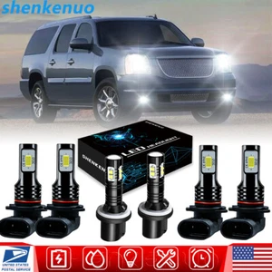 For Chevy Corvette 1997-2004 - 6X LED Headlights High Low Beam + Fog Bulbs HKB - Picture 1 of 12