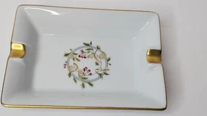 Tharaud lour d'Orient Porcelaine Limoges FRANCE Ashtray Floral 4 3/4" x 3 1/2" - Picture 1 of 8