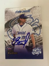 Eddie Butler Signed Card 2019 Wilmington Blue Rocks Team Card IP Auto