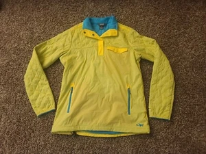 OUTDOOR RESEARCH WOMEN'S ASCENDANT  PULLOVER Snaps JACKET Yellow Medium  - Picture 1 of 7