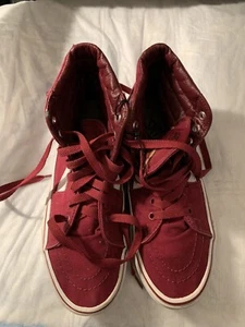 MEN/WOMEN VAN Skate SNEAKERS MEN SIZE(7)WOMEN SIZE(8.5) Color Red MUST HAVES - Picture 1 of 3